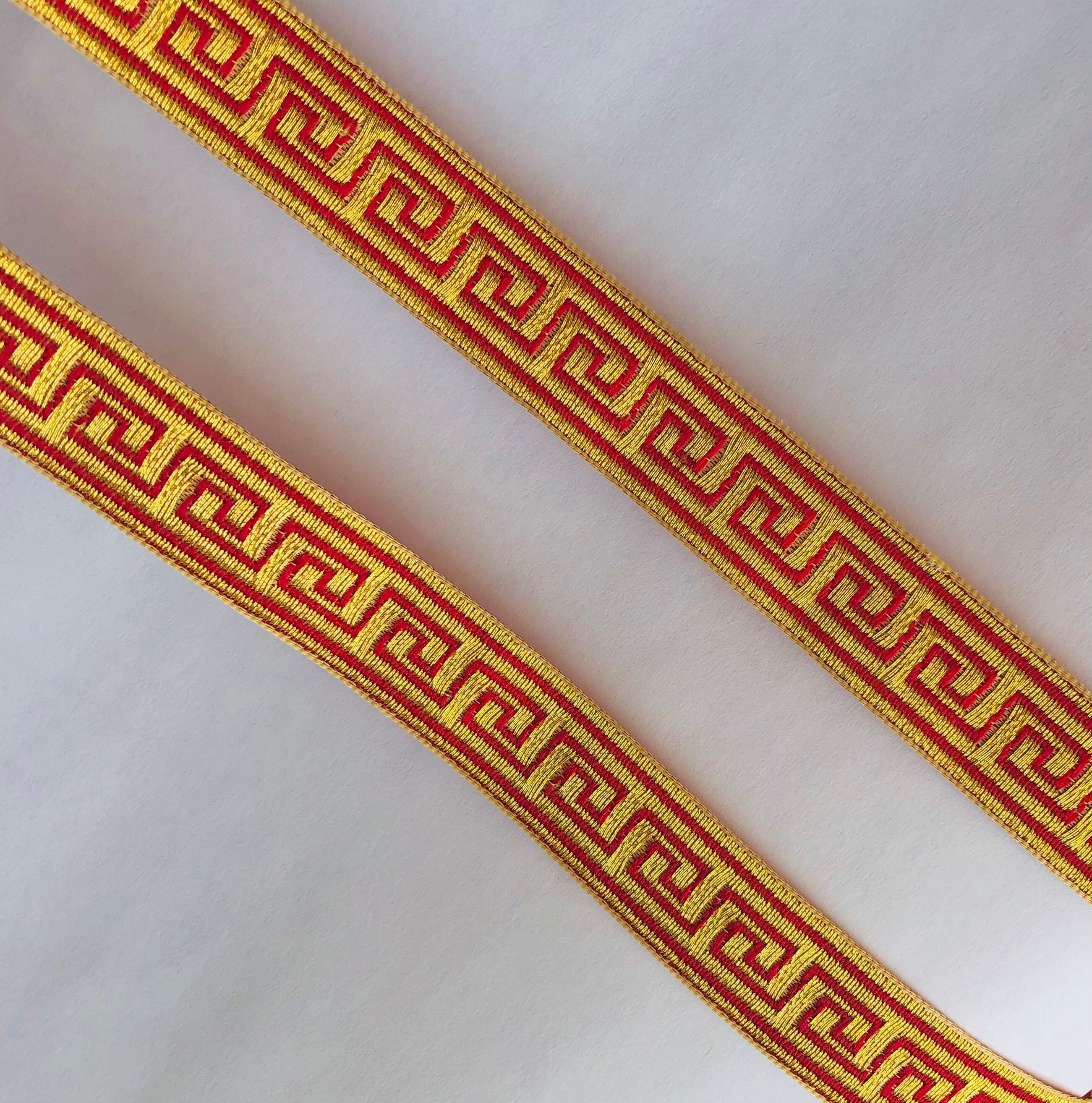 Greek key Galloon Trim 2cm Width Jacquard Ribbon Trim Etsy