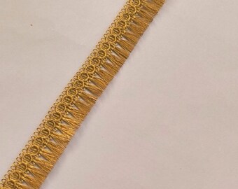 Gold Metallic Fringe 2 cm, Chalice Veil Supplies, Altar Napkins, Decoration, Sewing Home Decor, Crafting, DIY