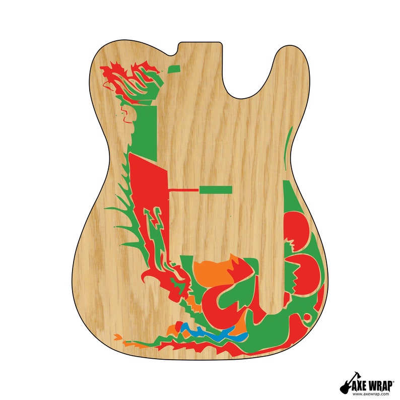 Dragon Tele Guitar Skin Etsy