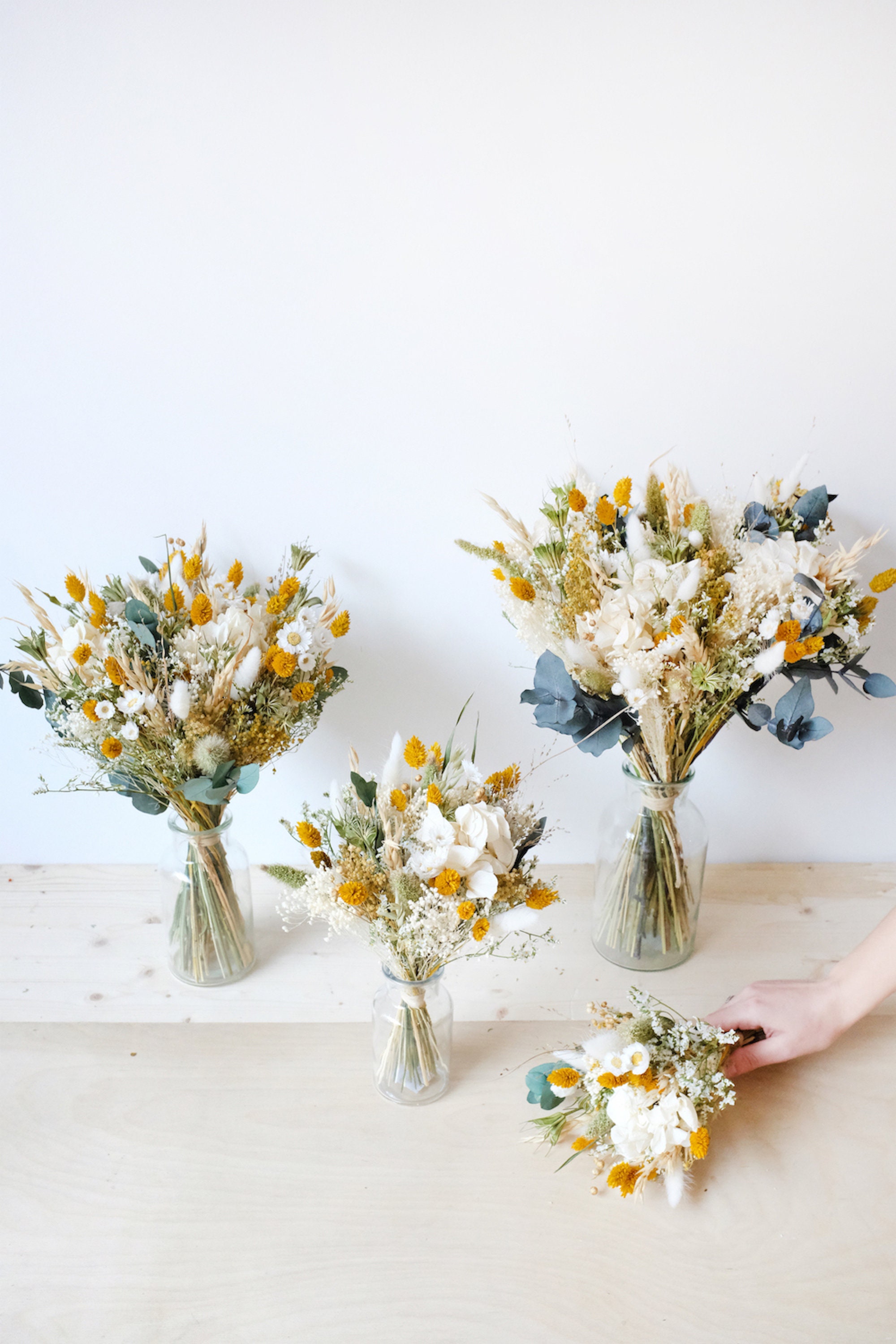 Bouquet Ambre - Fleurs Séchées et Stabilisées Éternelles