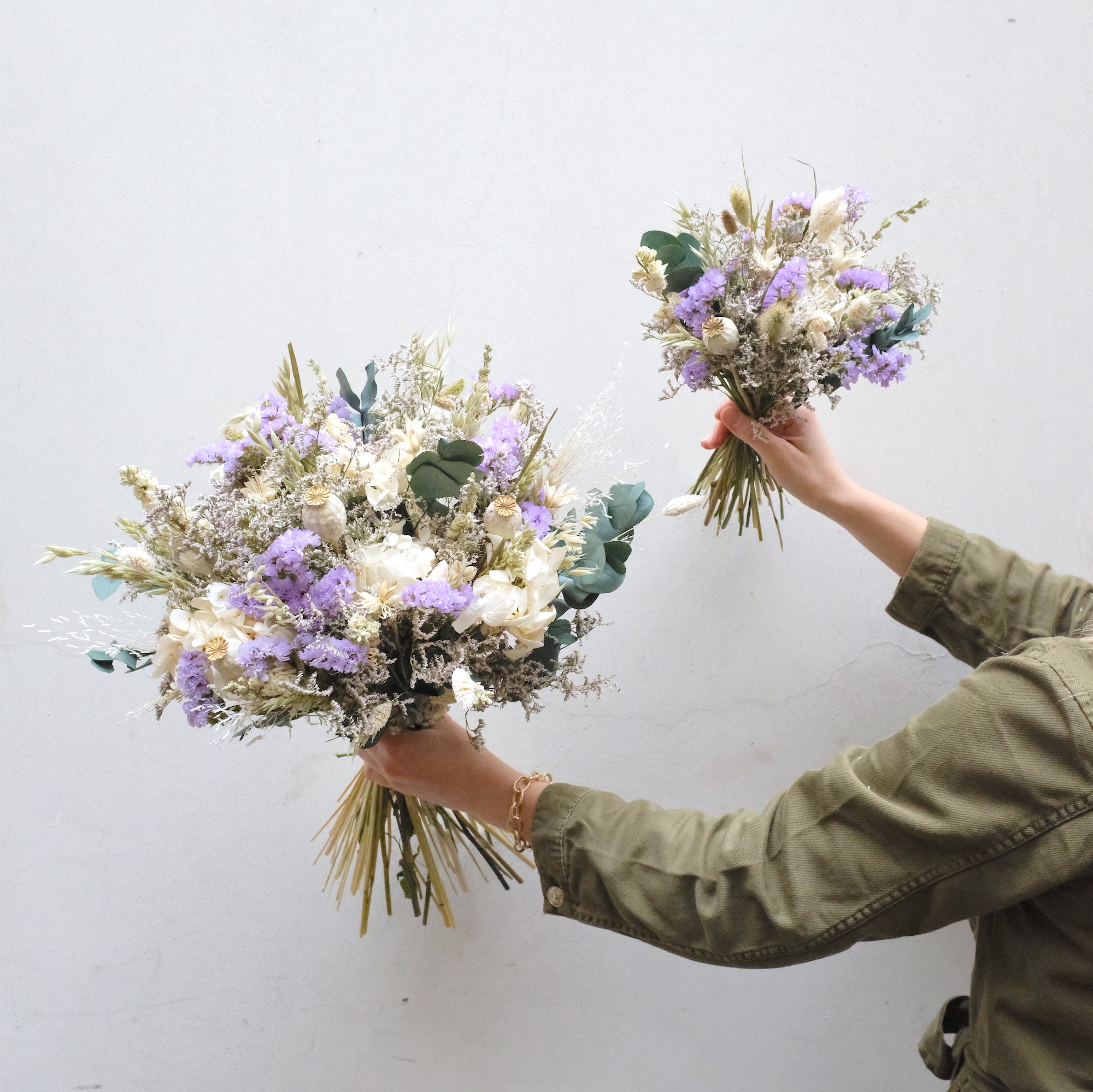 Bouquet Parme - Fleurs Séchées Éternelles