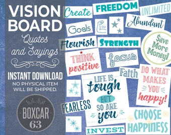 Vision Board Quotes Etsy