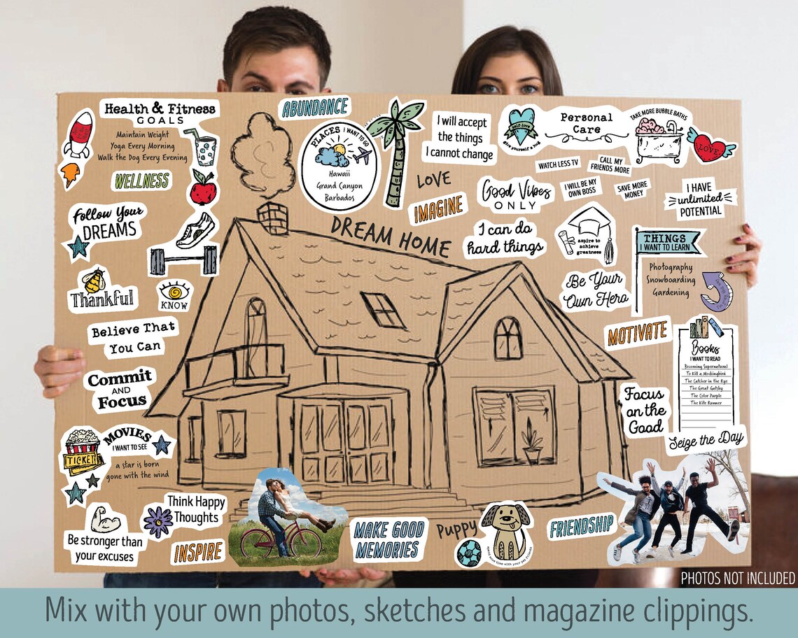 Vision Board Kit Printable | Instant Digital Download | Vision Board ...