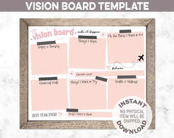 2024 Vision Board Kit, Printable Vision Board, 2024 Dream Board