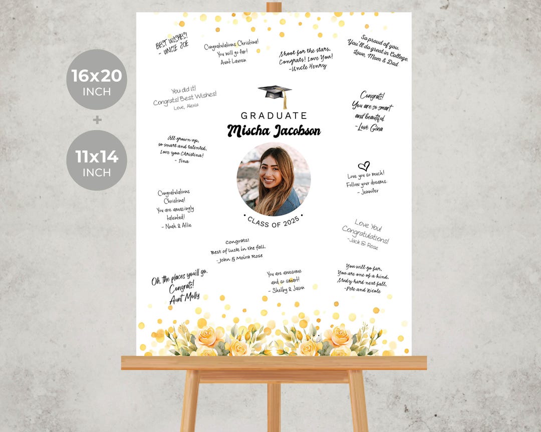 Message Board Templete Graduation Message Board Template Fully Editable | Modern Photo ...