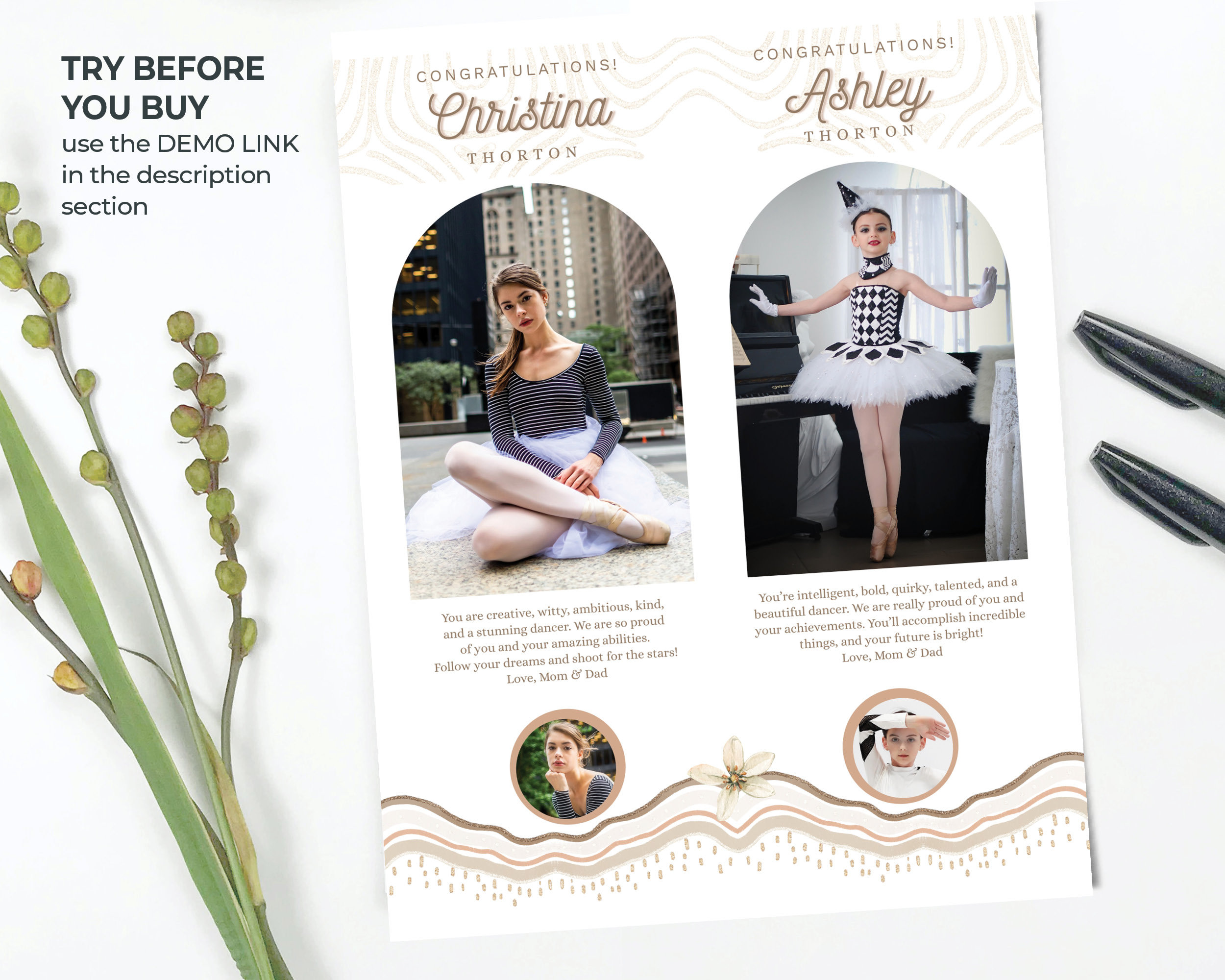 Dance Recital AD TEMPLATE Selfediting in Corjl Boho Etsy Dance Recital AD TEMPLATE Selfediting in Corjl Boho Etsy