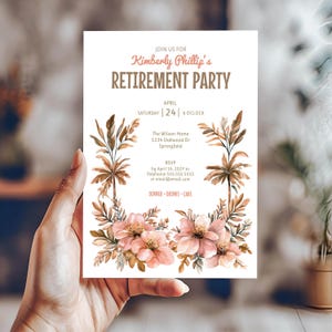 Retirement Party Invitation | Self-editing TEMPLATE | Off the Clock Party