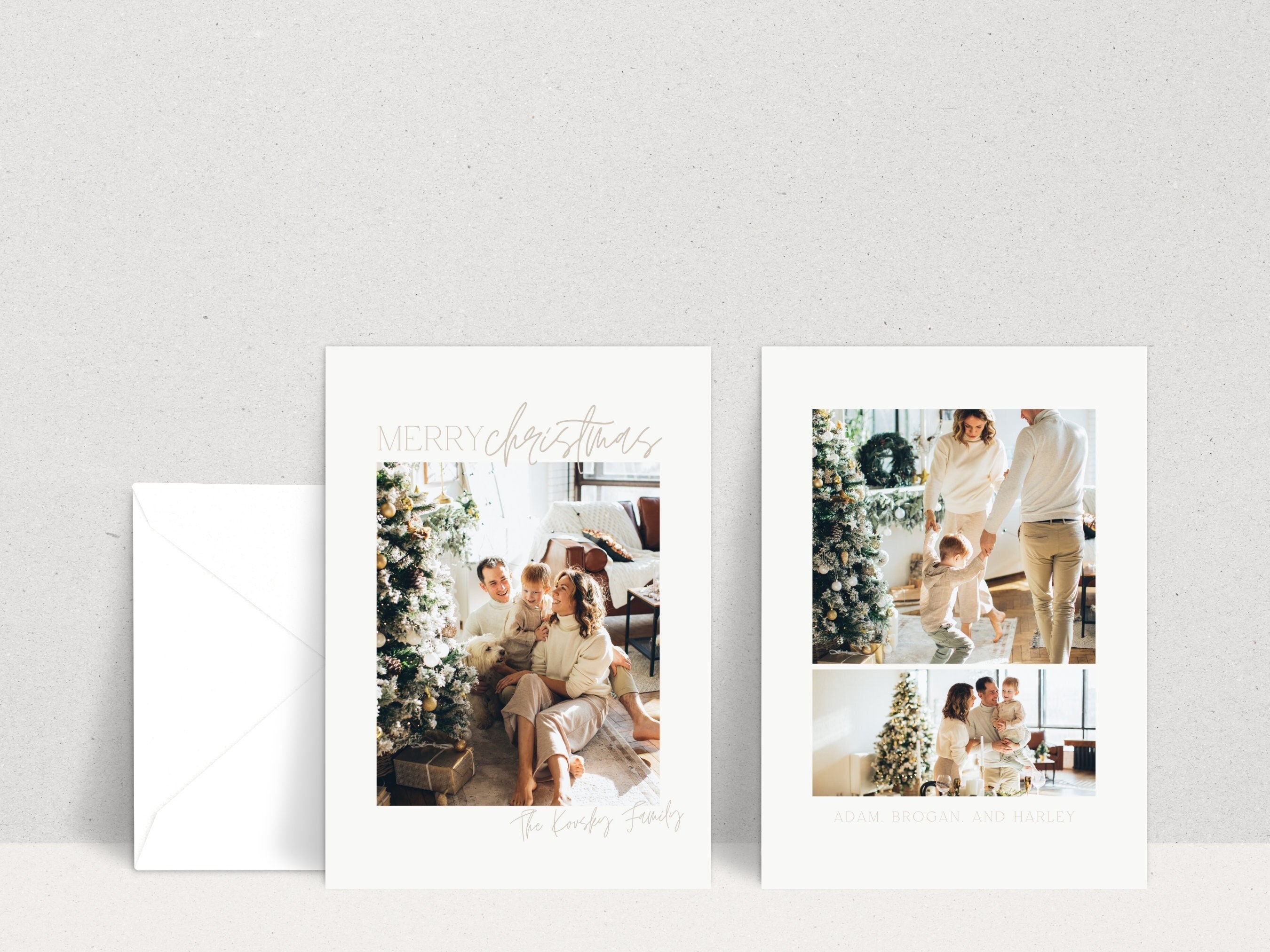 Customizable Canva Christmas Card Template With Photo Instant Download ...