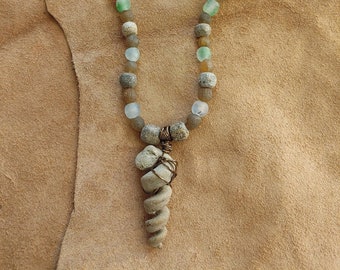 Echoes of the Earth - Neolithic Bone & Fossil Necklace