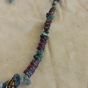 Prehistoric Bronze Age Snake Head Amulet With Moss Agate and - Etsy