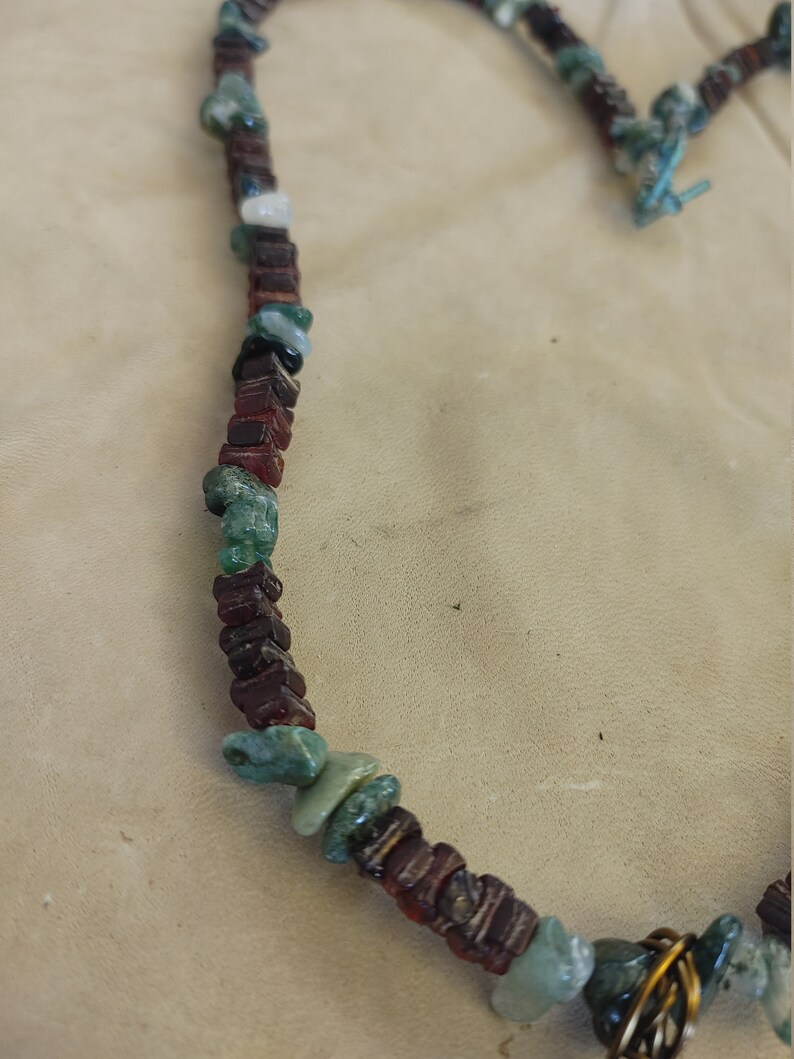 Prehistoric Bronze Age Snake Head Amulet With Moss Agate and - Etsy