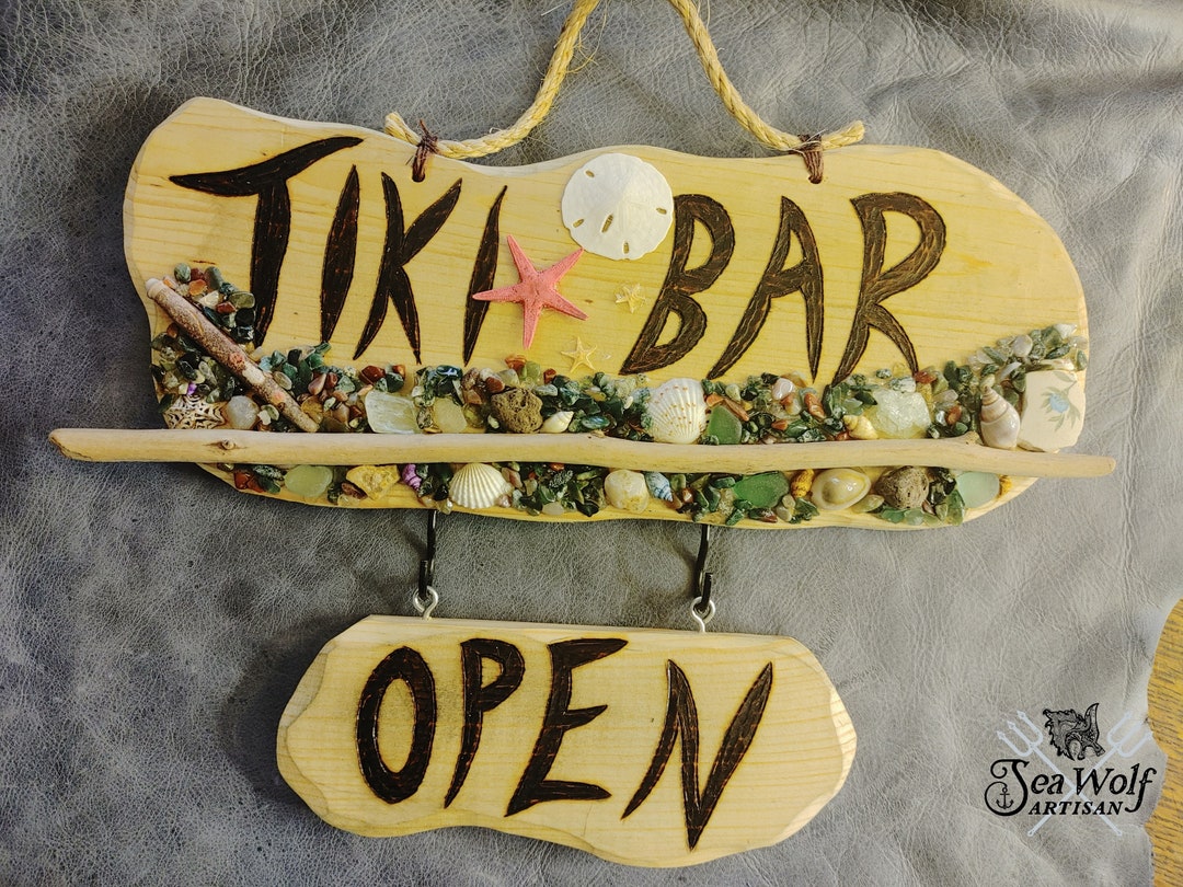 Tropical Tiki Bar Open/closed Sign - Nautical Charm - Etsy