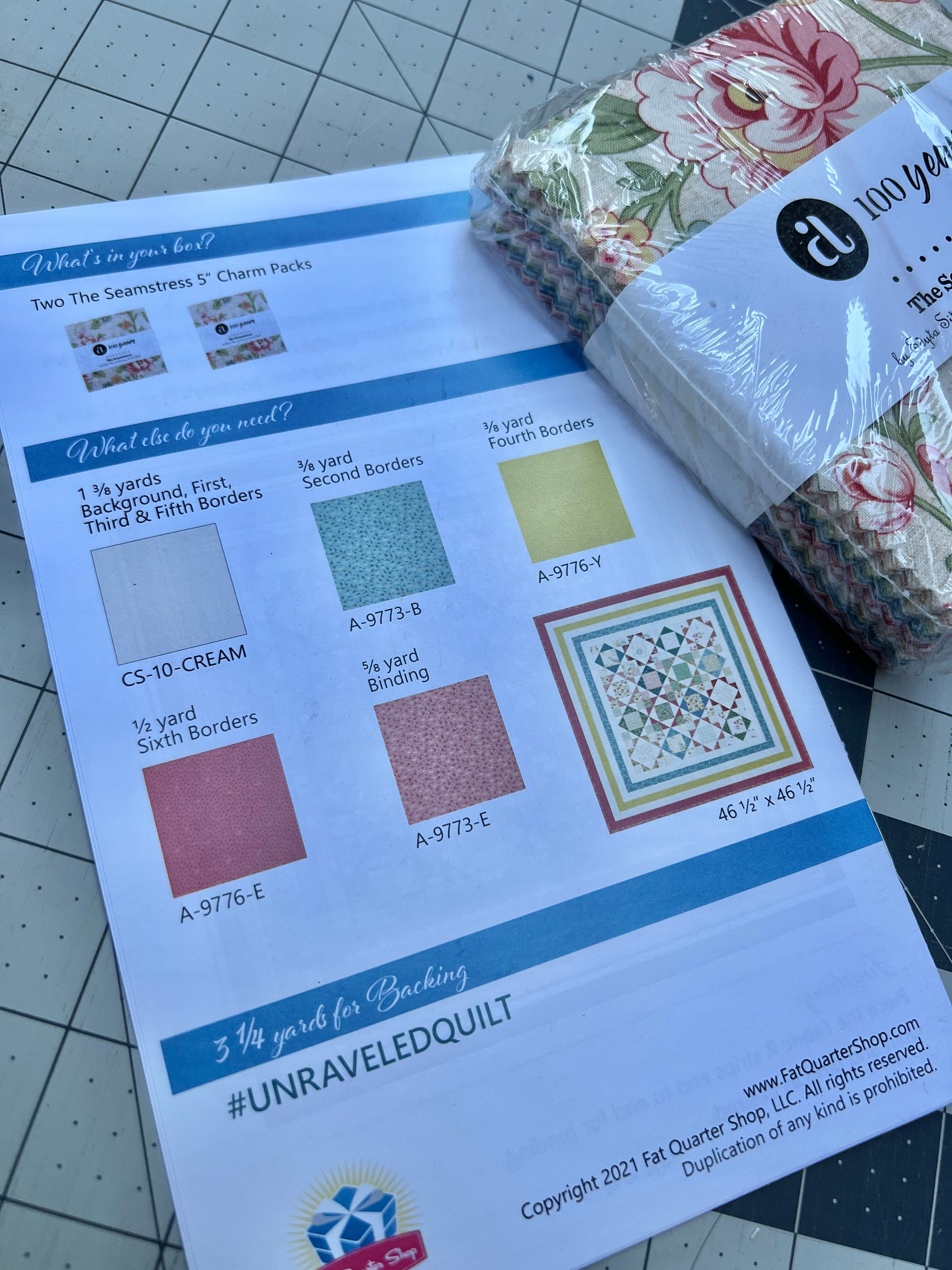 The Seamstress by Laundry Basket Quilts Charm Pack Kit From Sew Sampler