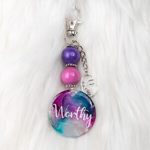 Colorful // Vibrant // Positive Affirmation// Beaded Keychains