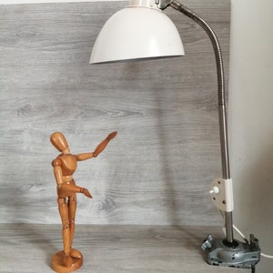 1960&#39;s Vintage German Mid Century Bauhaus Architecture Drawing Articulated Adjustable Metal Desk Table Lamp Industrial Decor