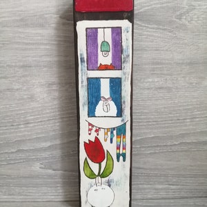 Vintage wooden wall hanging, vintage wall decor painting, vintage wall art, wooden wall art, wooden wall decor, wooden wall art