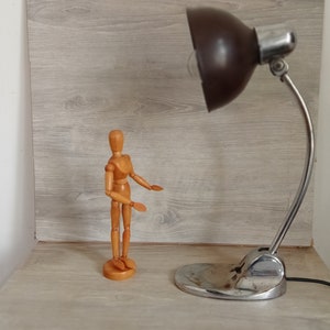 1930&#39;s Vintage Siemens German Mid Century Bauhaus Architecture Drawing Gooseneck Metal Desk Table Lamp Industrial Decor