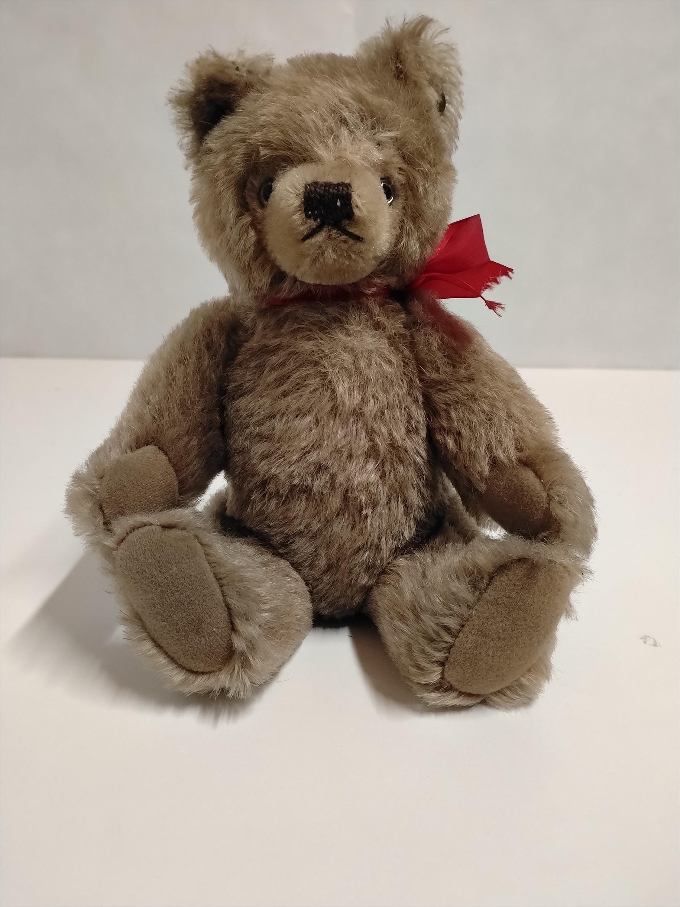 Vintage teddy bear with brown ribbon - Etsy 日本