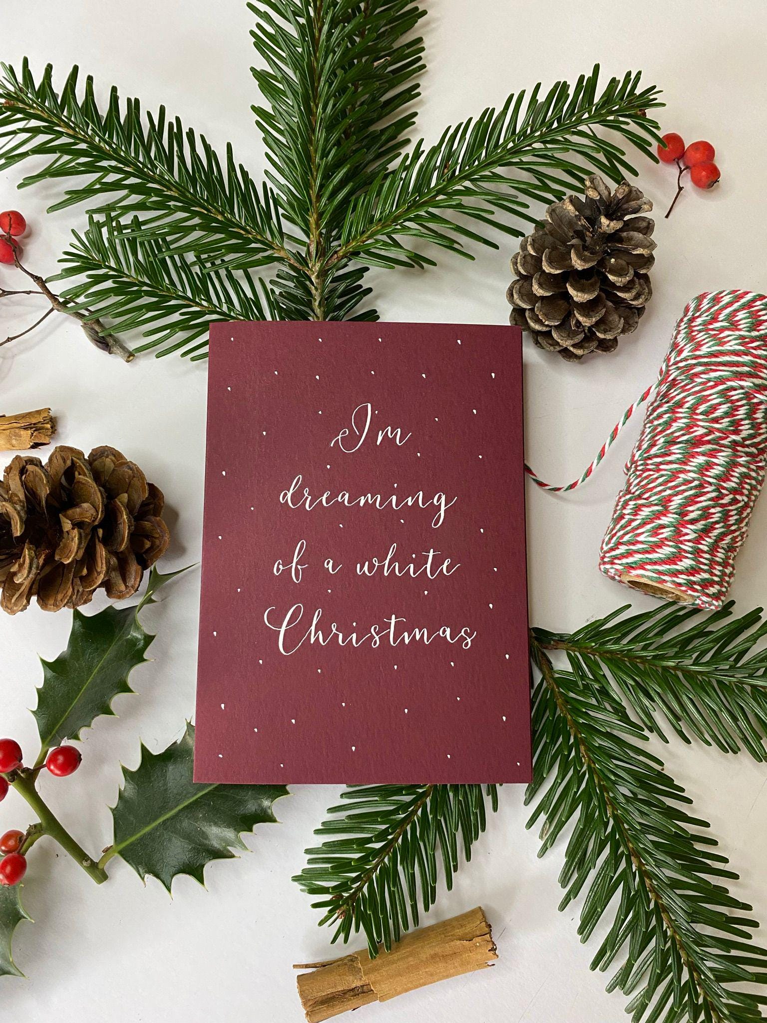 White Christmas charity christmas card