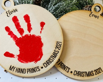 Handprint ornament, child’s memorial ornament, children’s keepsake, Christmas 2023, Christmas tree decor, Christmas crafts for kids, holiday