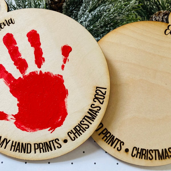 Handprint ornament, child’s memorial ornament, children’s keepsake, Christmas 2023, Christmas tree decor, Christmas crafts for kids, holiday