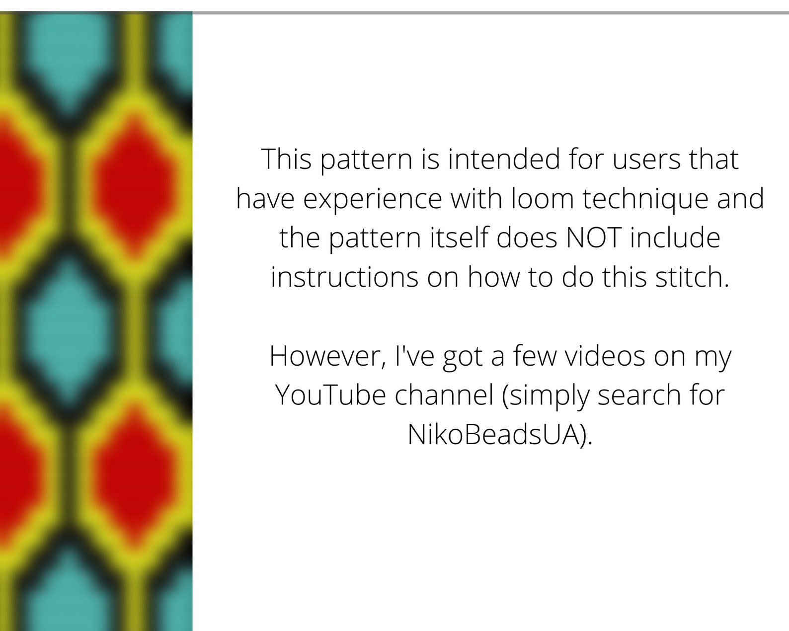 Hexagon Loom Pattern for Beaded Bracelet Ethnic Pattern DIY Etsy