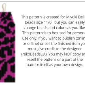 Hot Pink Cheetah Brick Stitch Pattern for Fringe Beaded - Etsy