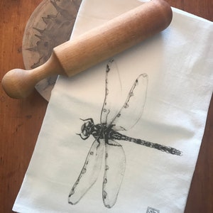 DRAGONFLY tea towel from my original illustration 100% Cotton printed in Maine with eco friendly inks. FREE gift wrap!!!