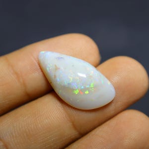 Australian Opal Fossil Shell Cabochon: Coober Pedy Gemstone, 26X13X6MM