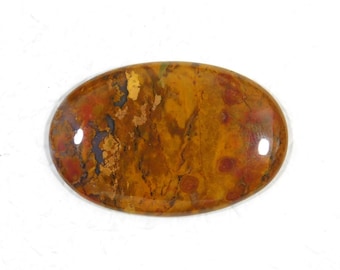 Cabochon di agata naturale derivata da radice di palma: gemma ovale (47x31x6 mm)