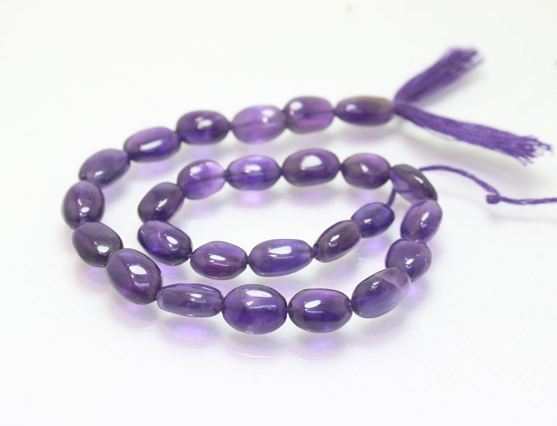 New Beads,Natural Amethyst Smooth Beads Oval Shape,Beads Size 8X6MM TO 10X7MM Approx 9.5/'/' Inches {1 strand}