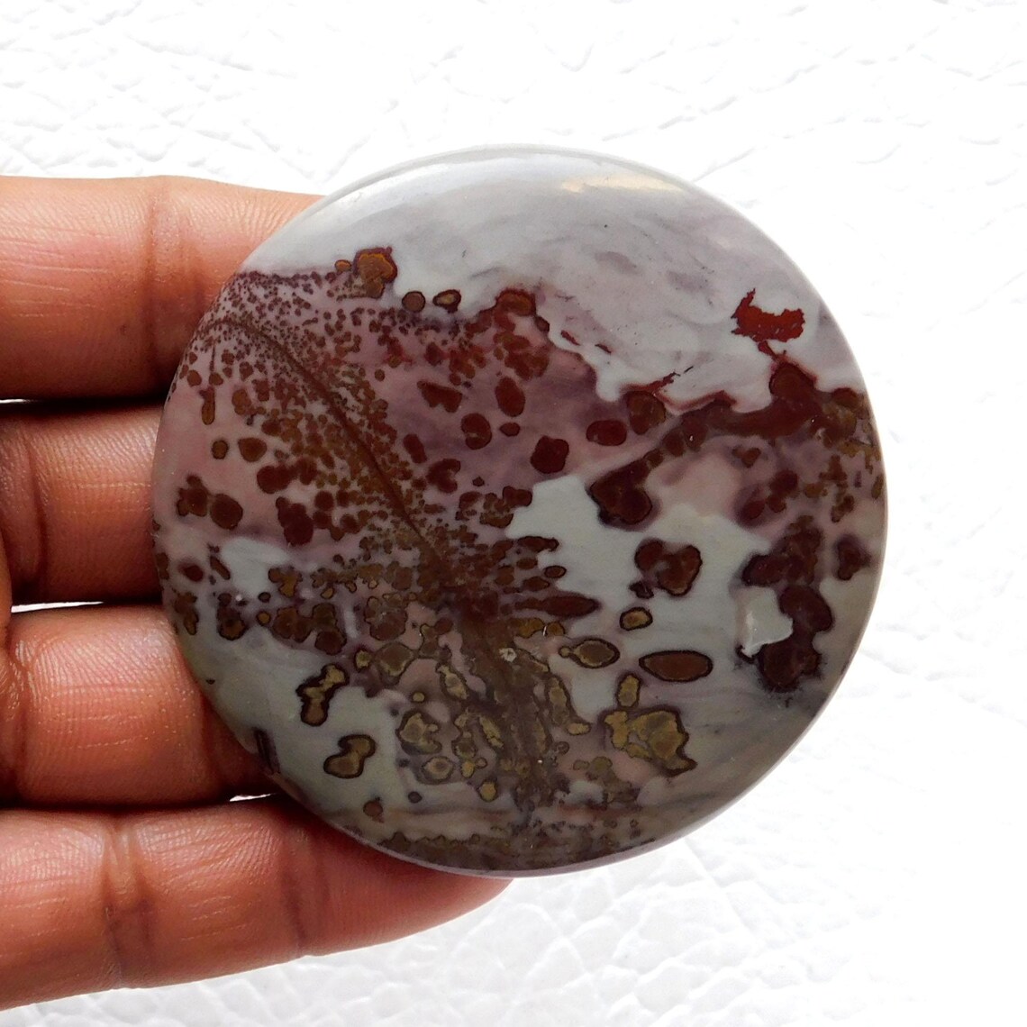 New CabochonNatural Flower Jasper Smooth Cabochon Round Shape Etsy