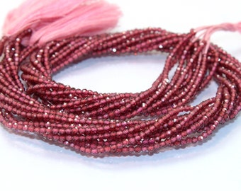 Neue Perlen, natürliche Granat facettierte Perlen Roundelle Form 2 mm Ca. 13 Zoll Strang