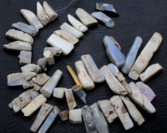 Australian Opal Rough Beads: Polished Fire Opal, Jewelry Making (17 Inch Strand, 22X50MM Approx.)