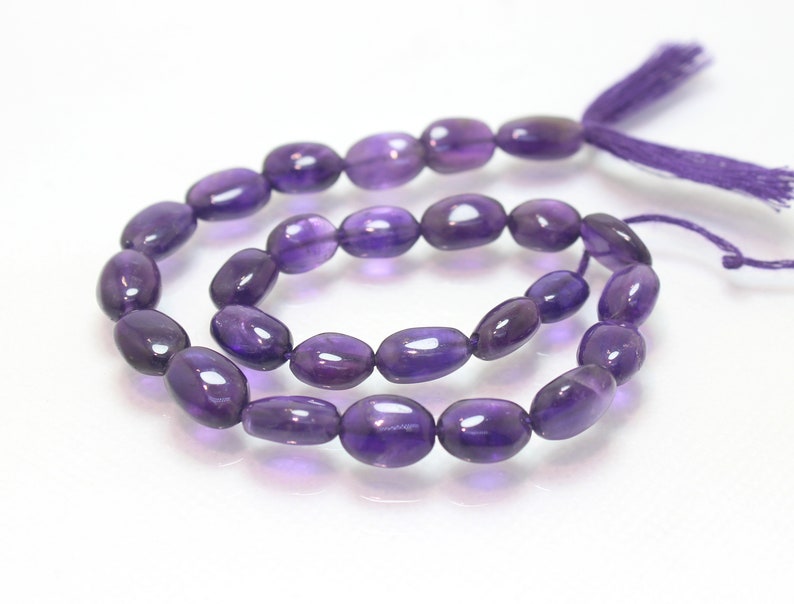 New Beads,Natural Amethyst Smooth Beads Oval Shape,Beads Size 8X6MM TO 10X7MM Approx 9.5/'/' Inches {1 strand}