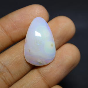 Australian Opal Fossil Shell Cabochon: Coober Pedy Gemstone, 28X18X6MM