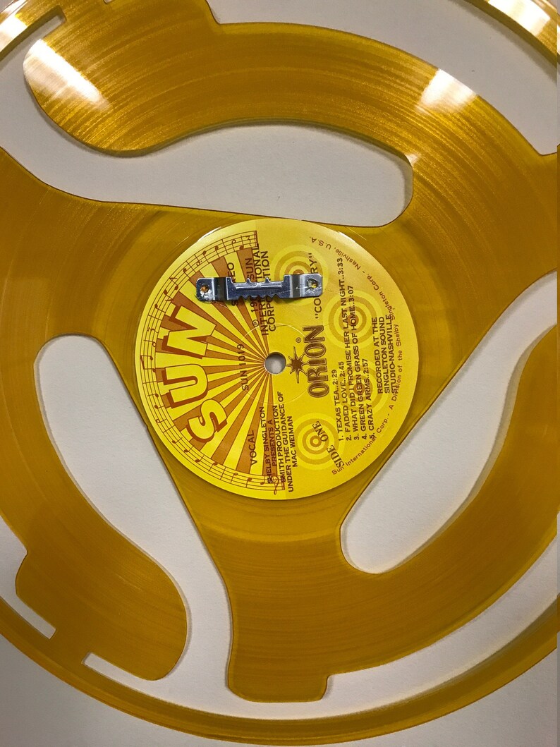 Laser Cut Vinyl Record Cutout Record Spindle Etsy