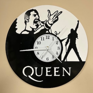 Vinyl Record Wall Art Clock - QUEEN / FREDDIE MERCURY