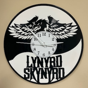 Vinyl Record Laser Cut Wall Clock - LYNYRD SKYNYRD