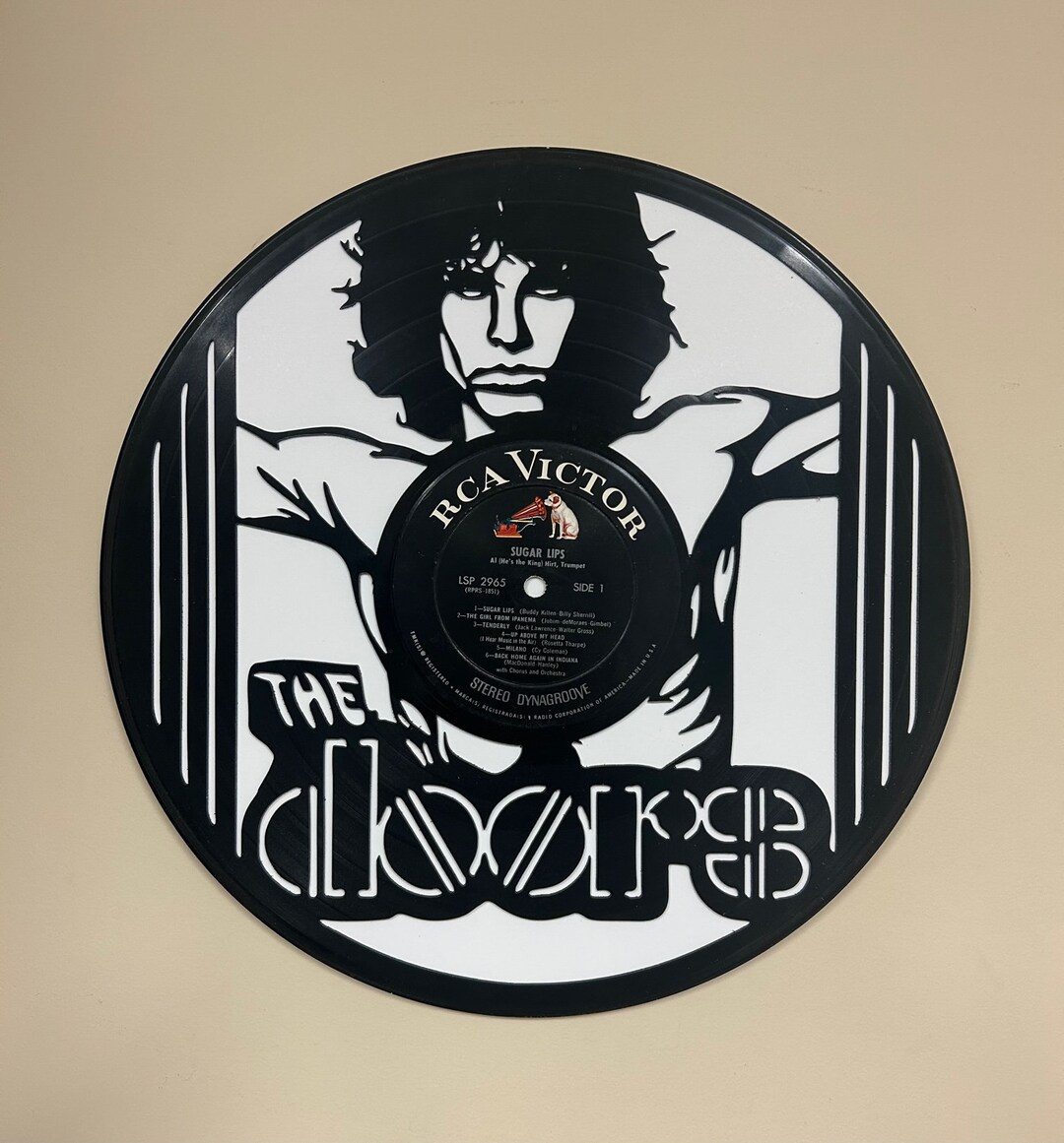 Vinyl Record Laser Cut Wall Art JIM MORRISION of the Doors Etsy