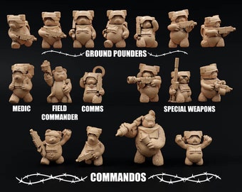 Urzan Liberty Corps: Infantry 28mm TGM-7 A force of teddy bear sci-fi soldiers