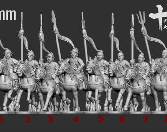 15mm Goryeo Korean Spear Horse (TGM-7 resin) Ten Kingdom Miniatures