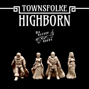 Stadsbewoner: Highborn TGM-7 28 mm 32 mm D&D NCP's