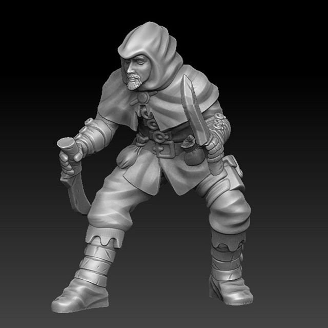 28mm Human Thief D&D Onmioji 28mm Human Thief D&D Onmioji