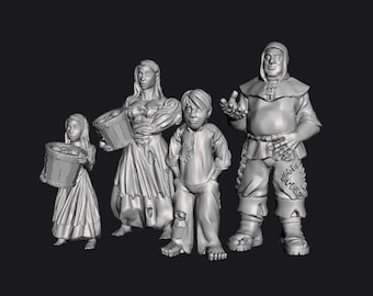 Peasant Family 28mm 32mm