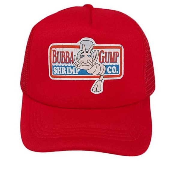 Custom Bubba Gump Shrimp Co Printed Unisex Adult Truckers Hat Cap Red Solid
