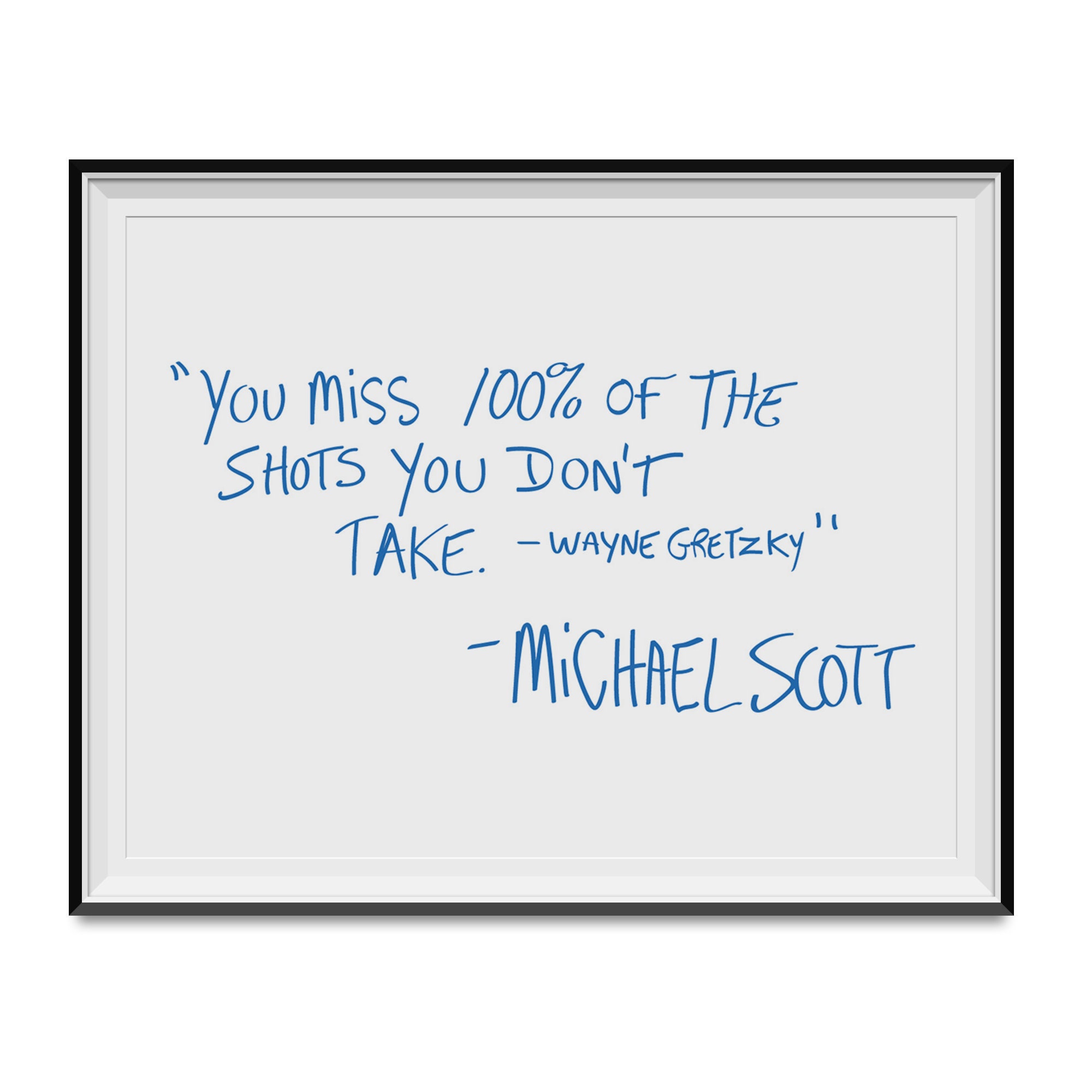 Michael Scott Miss 100 You Miss 100% Of Shots You Don't Take Michael Scott Poster | Etsy Sweden