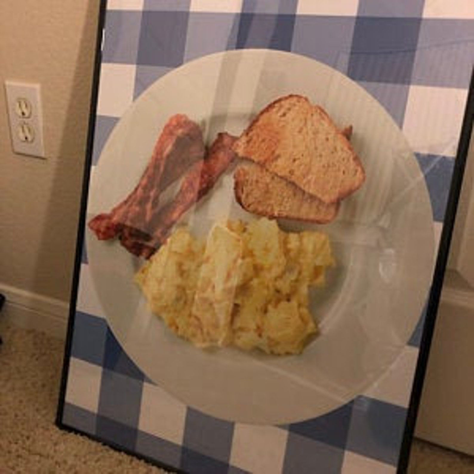 Ron Swanson Bacon Eggs Toast Poster TV Show Breakfast Office Etsy
