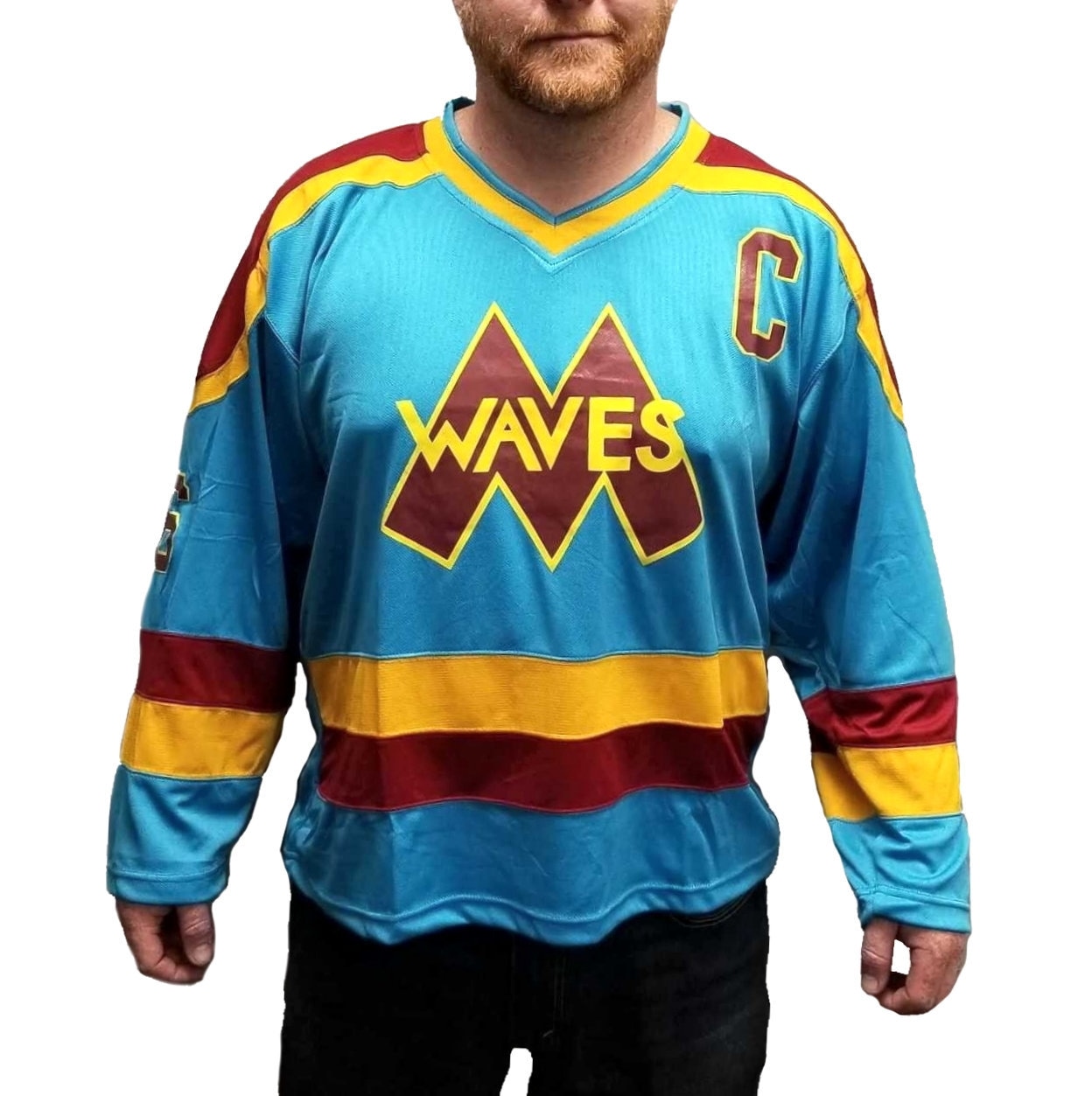 Mighty Ducks Logo Hockey Jersey Movie Player 90s Costume Uniform Sweater Group 