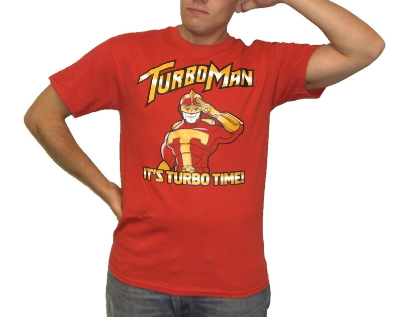 TurboMan TShirt It's Turbo Time Turbo Man 90s Super Hero Etsy